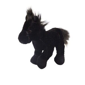 Ganz Black Stallion Webkinz Stuffed Animal Plush Toy Horse Pony 9"
